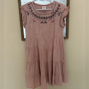 knox rose embroidered 100% cotton Babydoll Dress Size XS